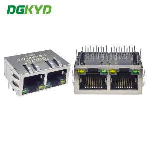 Buy cheap DGKYD112Q019DA2A1D Dual Port RJ45 Connector Ethernet Gigabit Filter 10P8C Interface Network Port Socket product