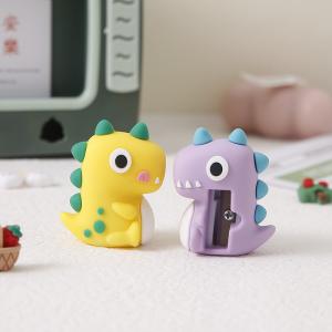 China Mini Kids Pencil Sharpener Stationery Cute Manual Pencil Sharpener Silicone Stationery on sale