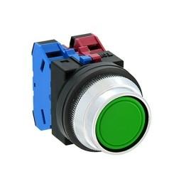 China ABN2F11G Green Illumination Push Button Switch φ30 Mounting Hole on sale