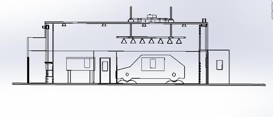 DIN 75220 Electric Vehicle Solar Simulation Test Chamber Halogen Lamp Test Chamber