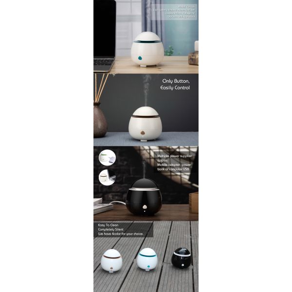 Ultrasonic Essential Oil Aroma Diffuser Mini USB Air Humidifier