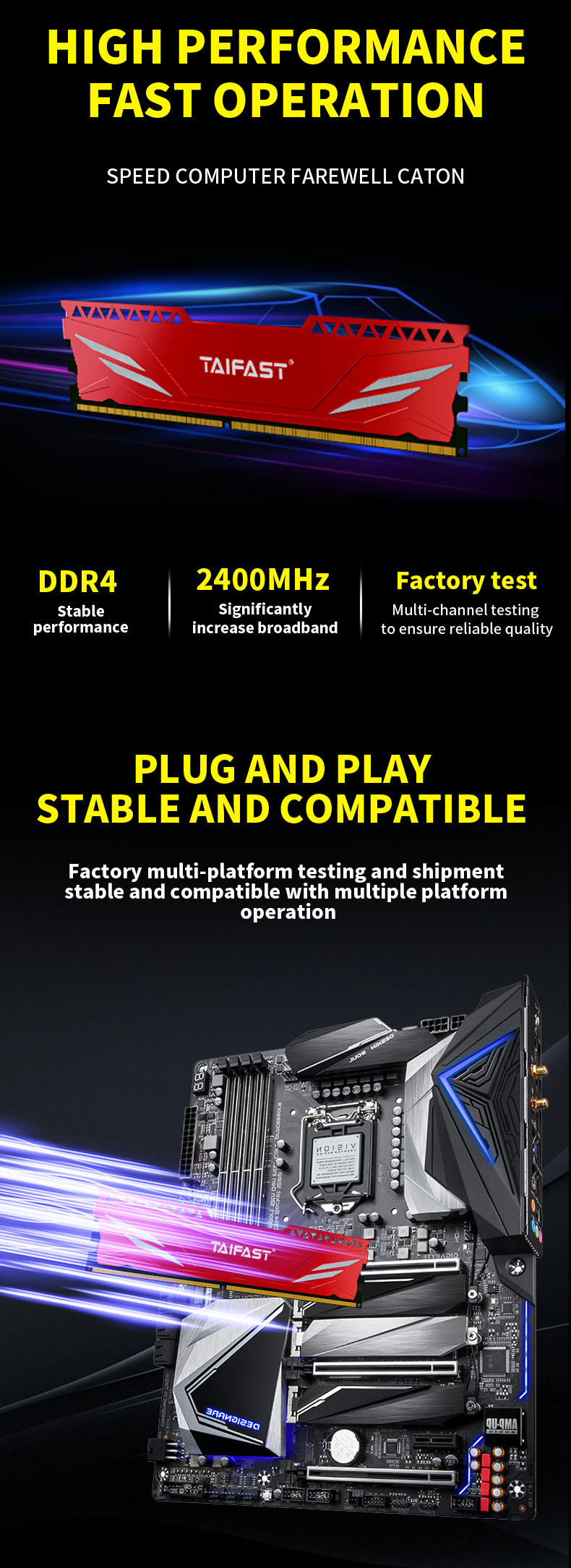 8GB Heatsink DDR4 Memory Ram Micron 1.5V 2400MHZ For Desktop PC