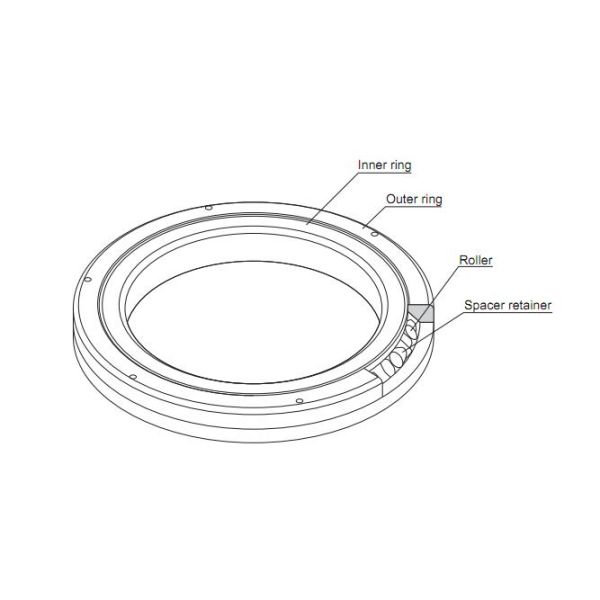 RA15008UUCC0P5 150*166*157mm crossed roller bearing customized harmonic reducer bearing