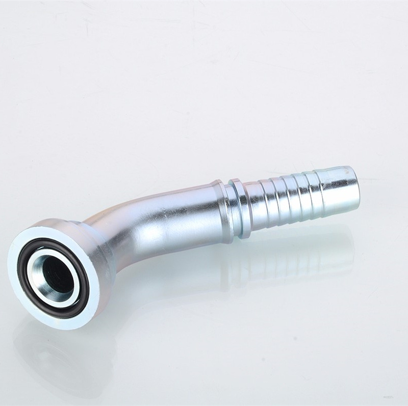 1/4&quot; Hydraulic Fittings Stainless Hydraulic Crimping Hose Flange Fittings 6000 Psi 45 Elbow