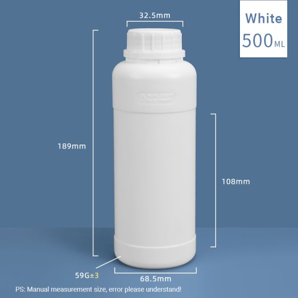 Temper Evident Lid 500ml Biodegradable Fluorinated Bottle for Chemical Toluene Package