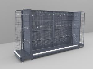 Multilevel Stationery Shop Display Rack Shelves Metal Wall 5-8 Feet Mild Steel Commercial