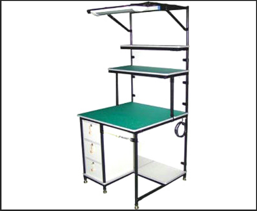 ESD Loading Aluminium Alloy Pipe Workbench Removable Custom Shelves
