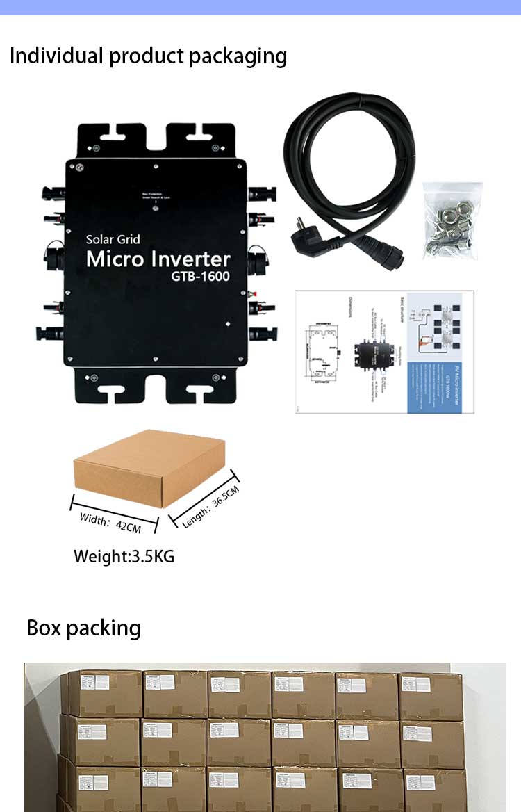 Smart 2000W Micro Solar Inverter 2Kw On Grid Micro Smart Inverter Cheap Golden Supplier Solar Micro Inverter System