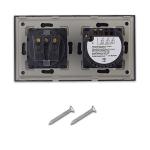Bingoelec 1 Gang 1 Way Wi-Fi Touch Switch With Germany Socket EU Standard