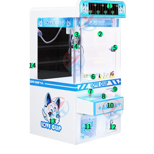 Mini Mall Entertainment Center Claw Machine Coin Operated Arcade Game Machine