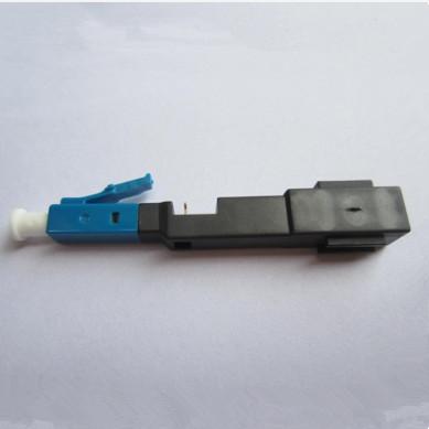 Quality Fiber Optic LC Fast Connector Straight Type SM , LC Fiber Quick Connector Single Mode Blue for sale