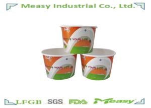 Double PE Lined Ice Cream Paper Cups for Scoop / Soup / Fruit Salad