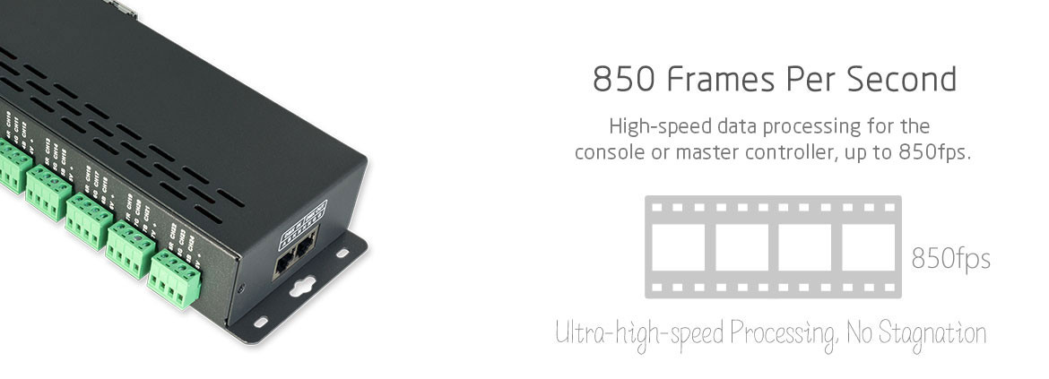 8 Channel LED DMX Decoder Anti - Lightning Strike And ESD Protection
