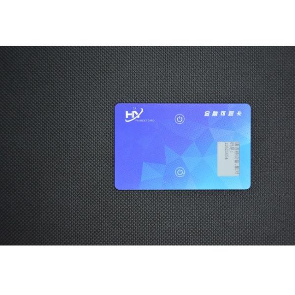 Quality Rechargeable E Ink Credit Card Cold Pressing With Active Ink Screen / Buttons for sale