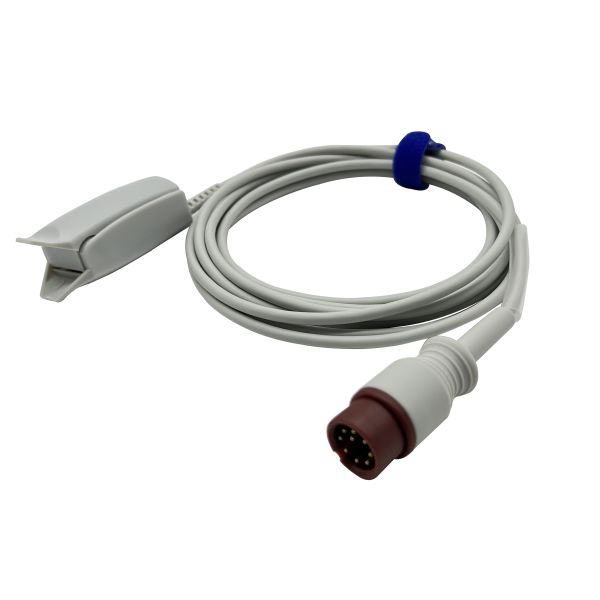 3m 10ft Biolight Spo2 Sensor Compatible For Biolight S10/S12 OXI Tech Adult Clip Tip