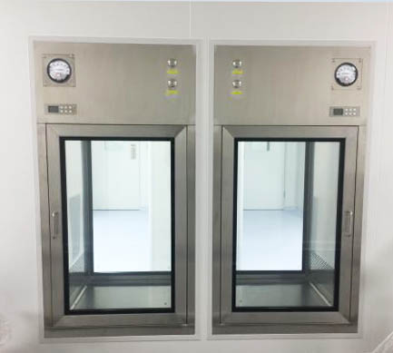 750W GMP Air Shower Pass Box Automatic Interlock For Clean Room