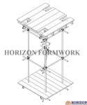 Steel Square Tube Climbing Formwork System , Trailing Level Shaft Platform