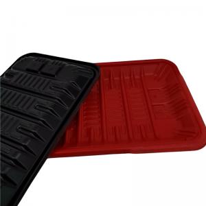 China Red Black Plastic Blister Pack PP Disposable Food Packaging Tray on sale