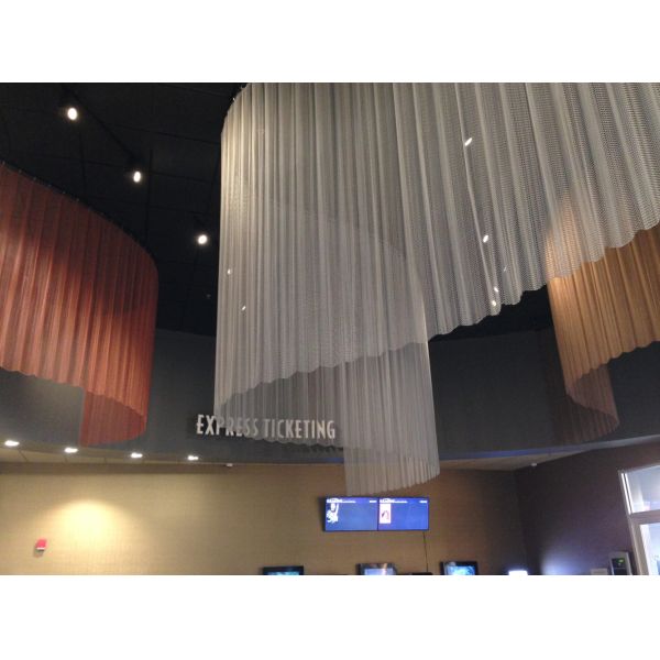 Bronze Color 8mm Metal Mesh Curtain Flexible Aluminum Coil Interior Ceiling Decoration