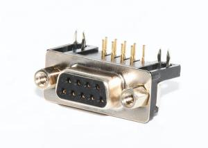 China Right Angle DIP Type PCB Mounting Connector / DR-9Pin Female D-SUB Miniature Connectors on sale