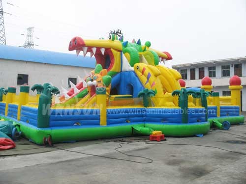 Dragon Inflatable Dry Slide 15x10m With Air Blower And Repair Kits
