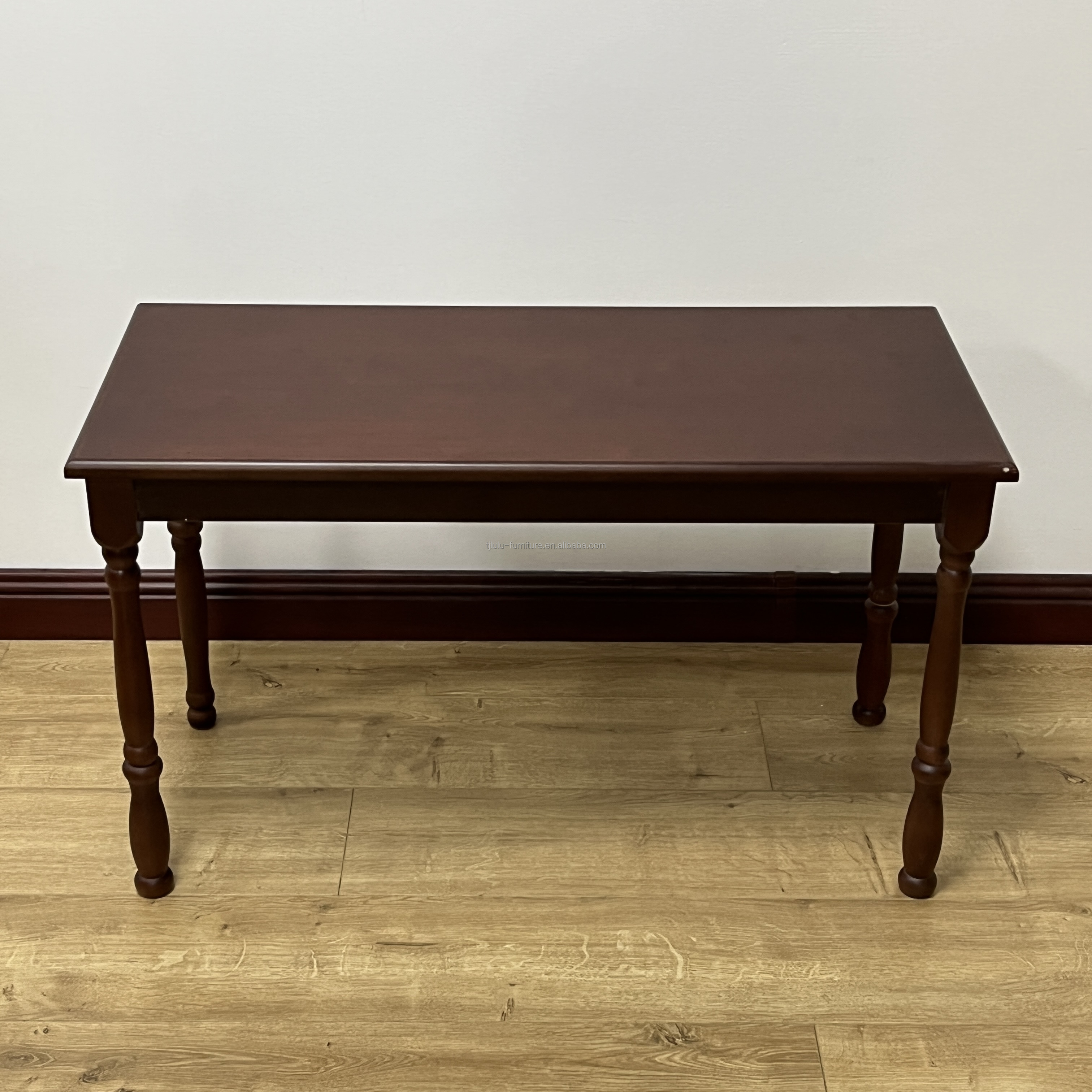 Natural or Dark Walnut Color Hall Wood Dining Table for Antique Restaurant
