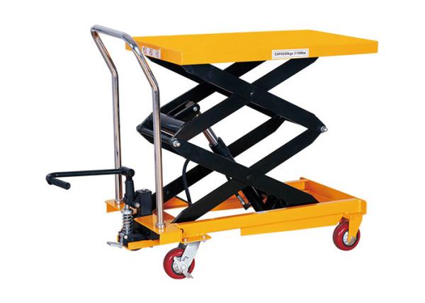 Quality PTS500 PTS800 Double Scissors Mobile Hydraulic Lifting Table Loading Capacity 800Kg for sale