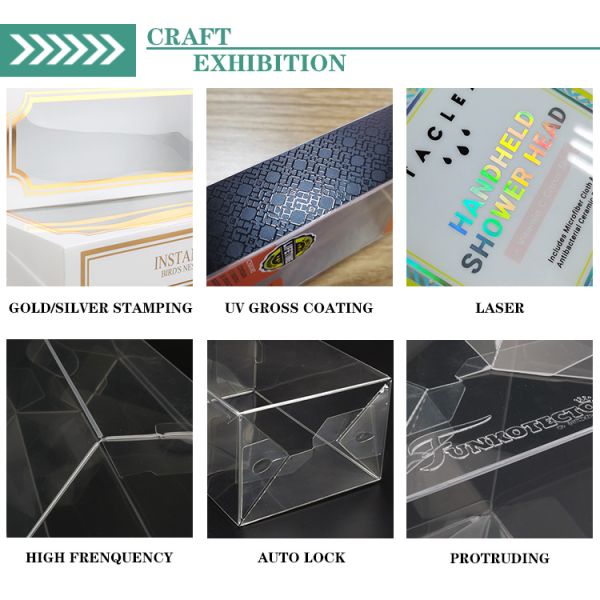 New Arrival Accept Small Packaging Clear Plastic Transparent RPET PET PVC Packaging Box Hanger