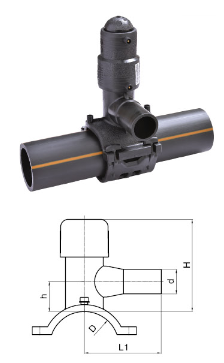 ISO 8085 PE Electrofusion Fittings Tapping Saddle For Poly Pipe