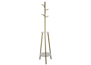 7 Hooks MDF And Bamboo Depth 35cm Standing Coat Rack
