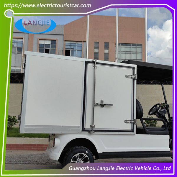 White 2 Passenger Electric Golf Cart Factory AC motor 48V Electric Cargo Vehicle For Park