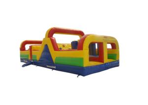 China Attractive Small Largest Inflatable Obstacle Course Bright Silk Printing Nontoxic on sale
