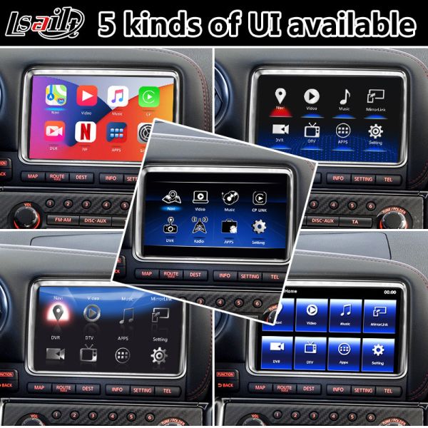 Lsailt Android Multimedia Video Interface Carplay For Nissan GT-R R35 GTR Black Edition Nisom 2011-2016