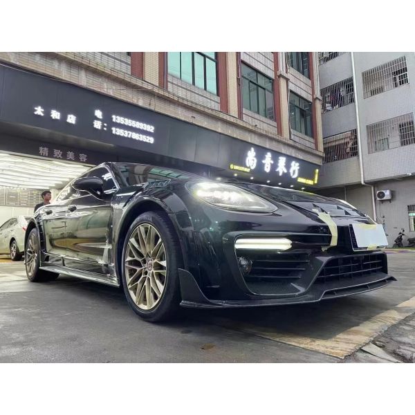 MSY Panamera 971 Body Kit Red Carbon Fiber Replace Front Bumper Spoiler Widebody Kit