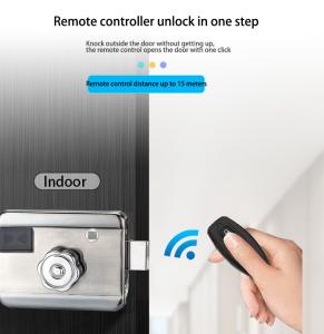 Apartment Keyless Outdoor SS304 Fingerprint Rim Door Locks