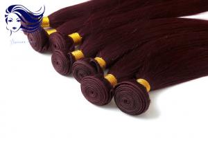 Buy cheap Red Straight Colored Human Hair Extensions Remy Brazilian Hair Weave product