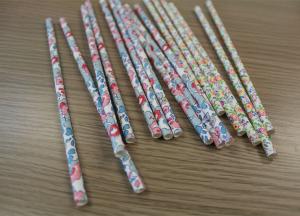 Buy cheap Flower design paper straws Christmas party supplies paper drinking straws product
