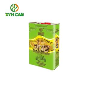 China Rectangular Tin Containers Decorative Cooking Oil Tin with Customized Design on sale