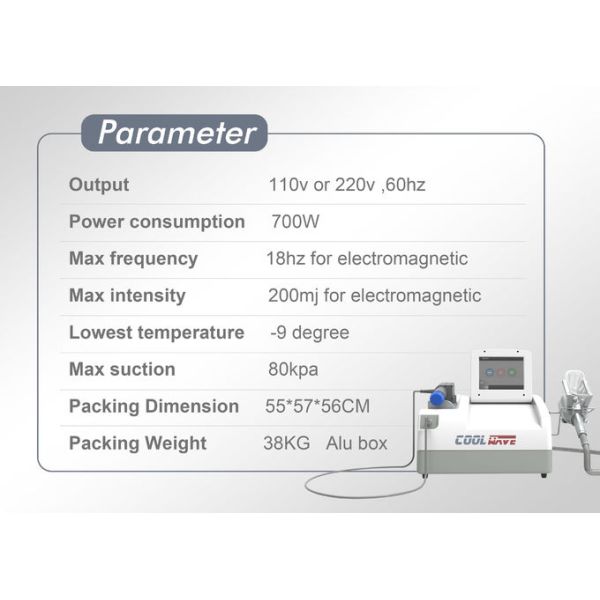 Cool wave body slimming shockwave therapy cryolipolysis machine Erectile Dysfunction