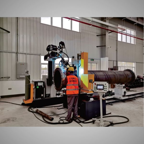 Press Roller Welding Station Pipe Welding System PLC Controlled