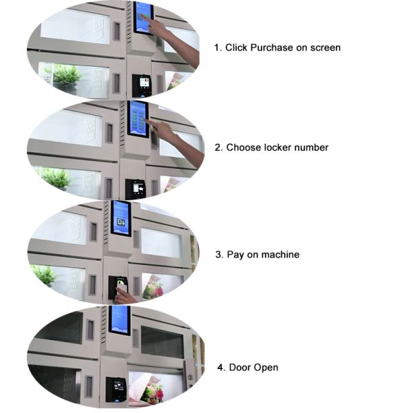 Fast Smart Intelligent Steel Refrigerated Locker Parcel For Food Delivery