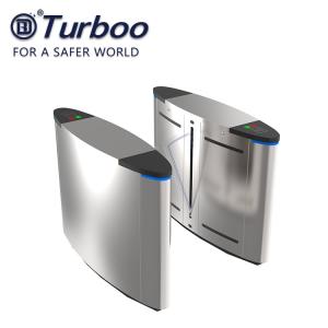 Bi Direction RFID Reader Flap Barrier Turnstile / 24V Half Height Access Control Barrier Gate