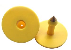 Polyurethane RFID Ear Tag Laser Printing Number Optional Size Anti Shedding