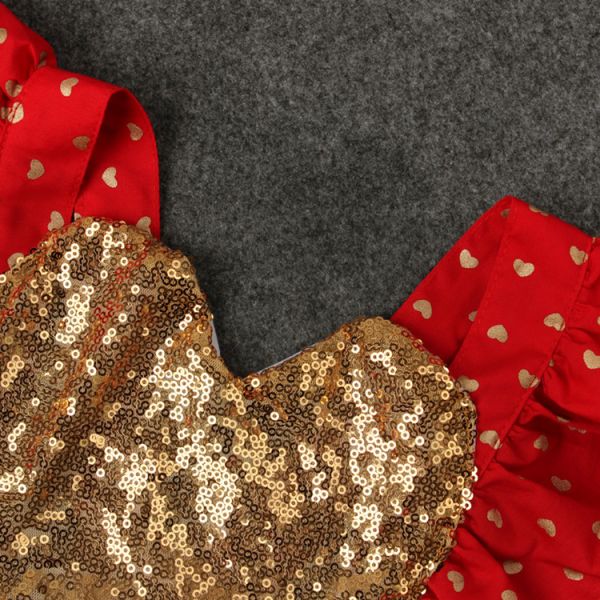 Infant girls flutter sleeveless rompers wholesales Sequins heart Embroidered high quality polka dots jumpsuits