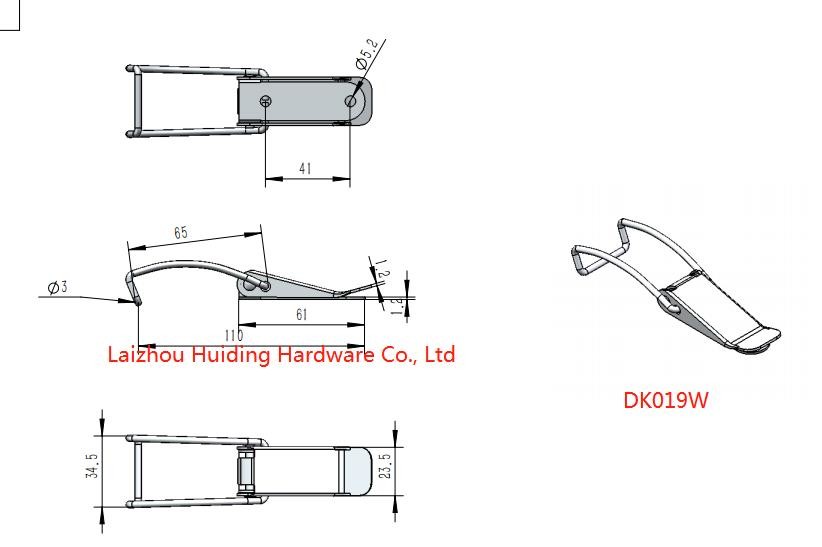 Case Box Toolbox Spring Loaded Toggle Latches Anti Corrosion ISO9001