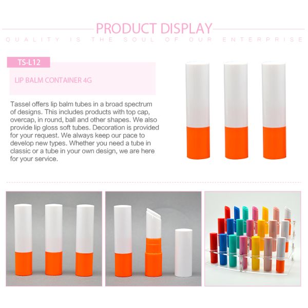 Cylinder Shape Lip Balm Empty Container Tubes For Cosmetic Products