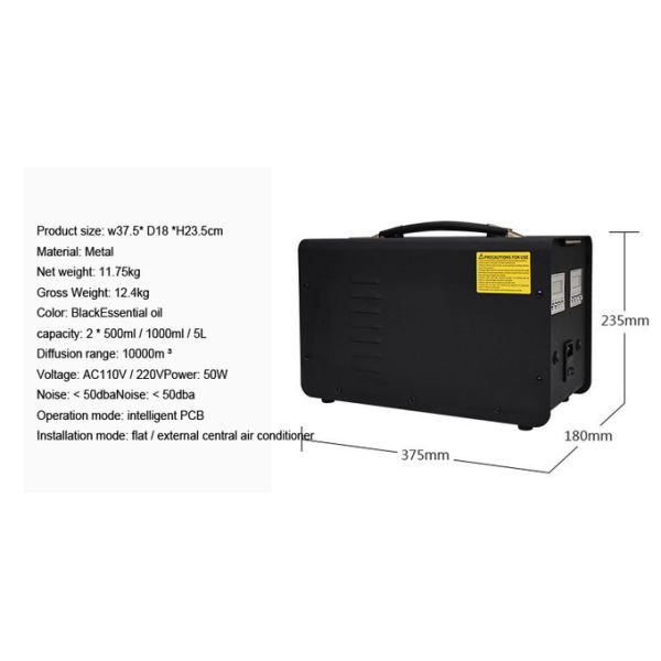 Dual Atomizing Large Area Scent Dispenser Perfume Air Freshener HVAC Fragrance Diffuser 0