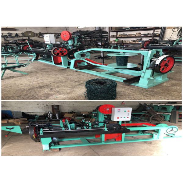 Double Strand Barbed Wire Fence Making Machine , High Speed Barbed Wire Machine