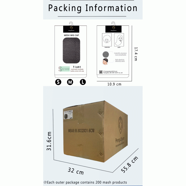 Customized Size Black Tight Spandex Wig Cap OEM Design