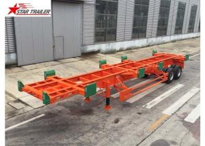 2/3 Axles Port Yard Terminal Trailer Heavy Duty Tandem Leaf Spring Suspension
